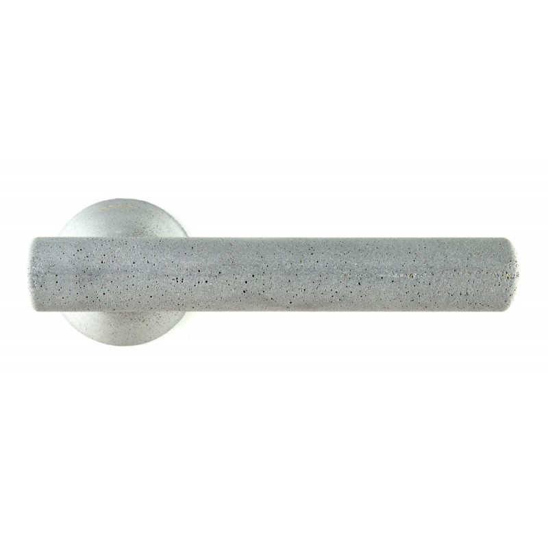 Alba Polierter Chrom- und Satingriff für Tür auf Rosetten-Design Made in Italy Colombo Design
