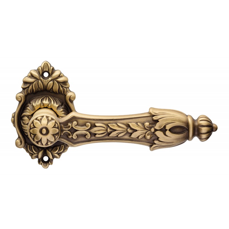 Karina Chrome + Türgriff aus poliertem Messing mit Rosette Doppelte Creative Finish Line Calì