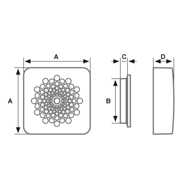 Spiral-Aspirator mit Hygrostat und Timer Fantini Cosmi 3104