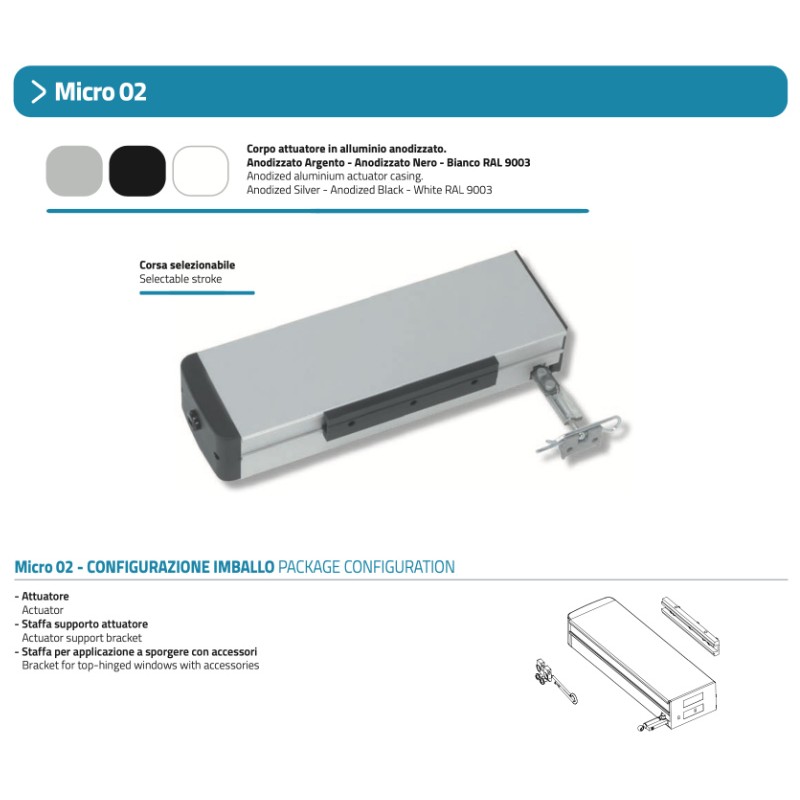 Kettenantrieb Micro 02 WAY Mingardi 230 Corsa 250 / 380mm