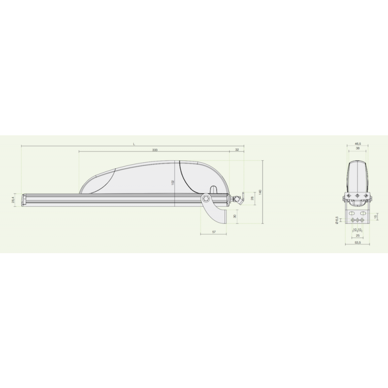 Zahnstangenantrieb Airwin A65 650N 230V 50 Hz Comunello Mowin