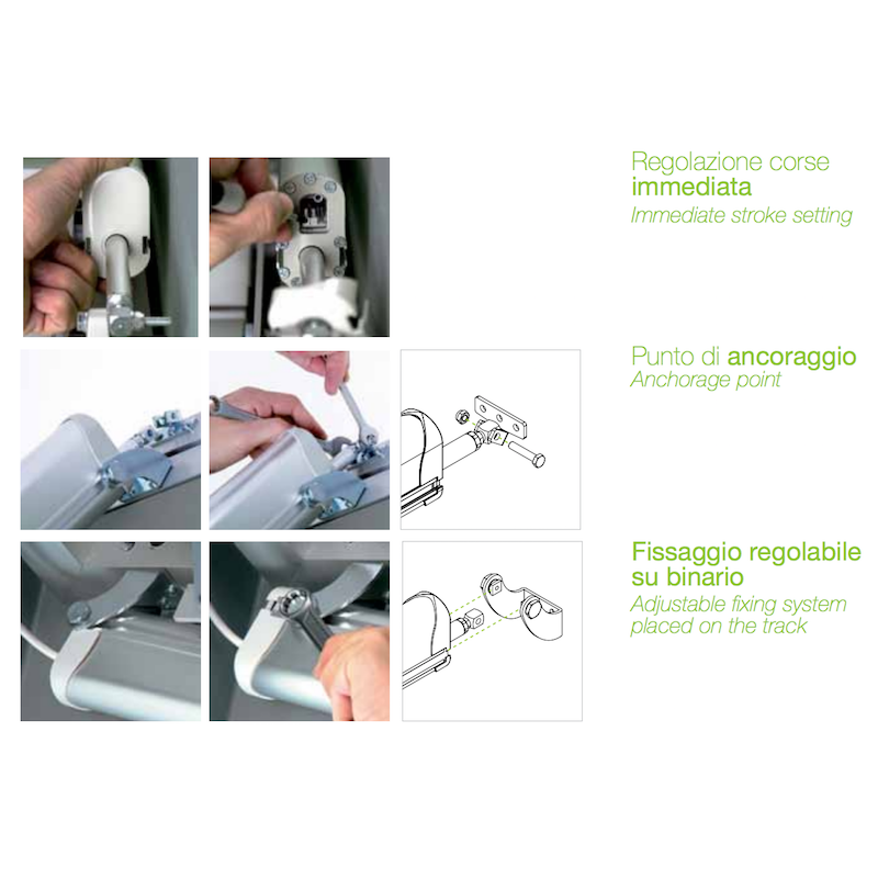 Antriebsstange Raywin R60 600N 24V Comunello Mowin