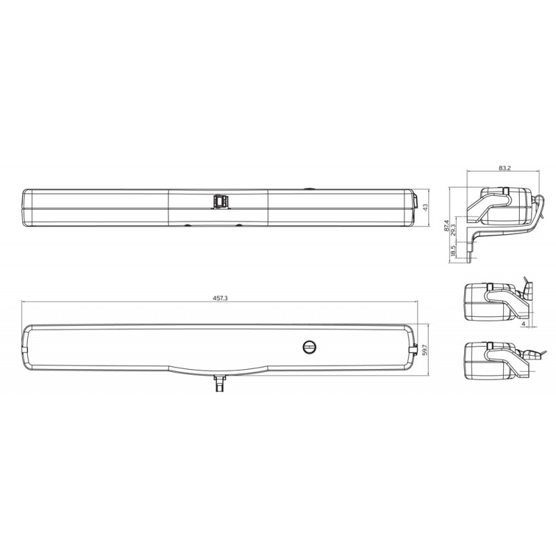 Aktor Metal Chain Kato305 / RWA Syncro Nekos 24V 300N Hub bis 500mm