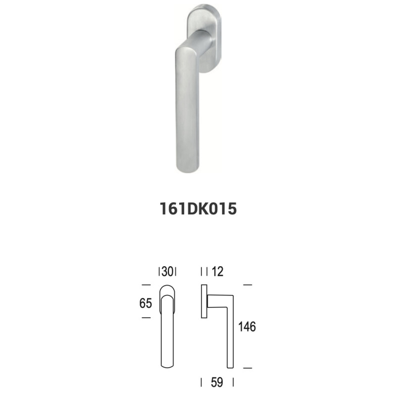 Aura Reguitti Fenstergriff DK Drehkippen mit Rosette Zama