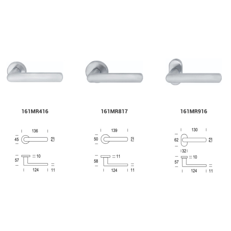 Aura Reguitti Türgriff auf runder Rosette aus Zama