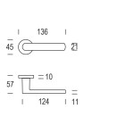 Aura Reguitti Türgriff auf runder Rosette aus Zama