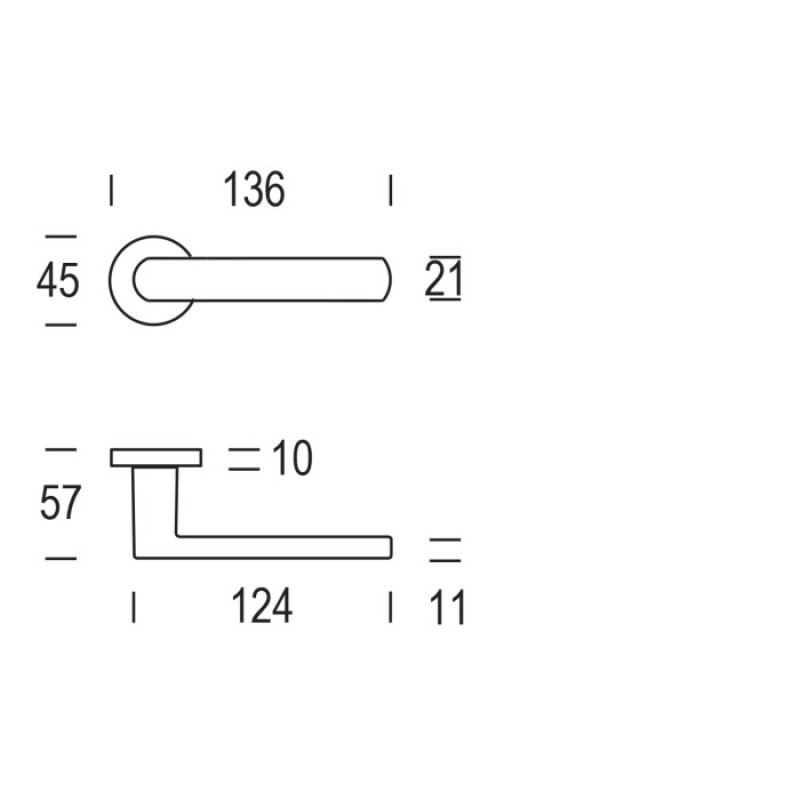 Aura Reguitti Türgriff auf runder Rosette aus Zama