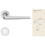 Brixia Zincral Linea Calì Innentürgriff mit Rosette