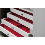 Brixia Ein schwarz-weißer Safe mit Bordogna-Möbeln und elektronischem Schloss