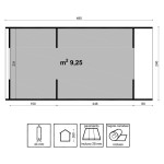 Camping Pod aus Tannenholz zum Campen 240x480 cm