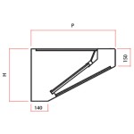 Dunstabzugshaube aus Edelstahl Snack LED Tiefe 70 90 110 cm