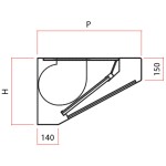 Snackhaube aus Edelstahl mit elektrischem Ventilator