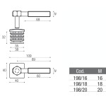 Verzinkte Scharniere mit mittlerem Stab und Aluminiumkappen