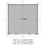 Holzhaus 22 Mq 500x500 cm Camilla Losa