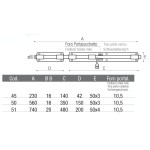 Riegel für Tor Horizontal Verzinkte mit Anschlag