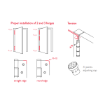 Koplanares Scharnier Justor SF 120 Verschiedene Farben 2 Stück