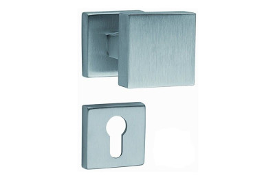 Arieni 909 Paar quadratische Türknäufe 55x55 mm dezentriert