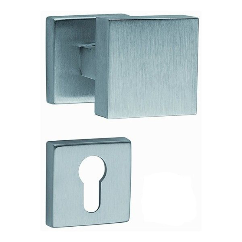 Arieni 909 Paar quadratische Türknäufe 55x55 mm dezentriert