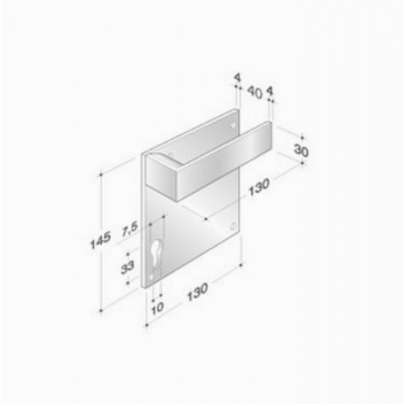 von Griffe Paar PBA 2001.IT.PLA Edelstahl AISI 316L