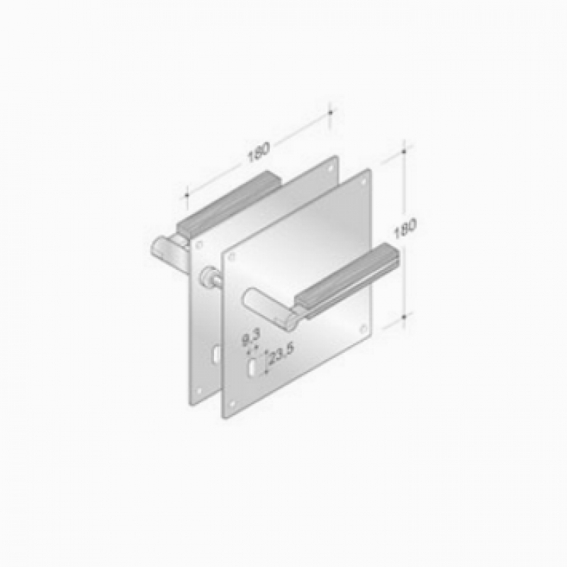 von Griffe Paar PBA 2001.YOD.PLA Holz und Edelstahl AISI 316L