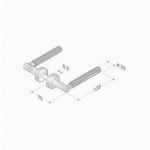 von Griffe Paar PBA 2002.YOD Holz und Edelstahl AISI 316L