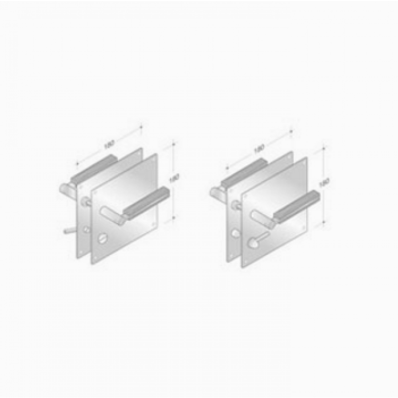 von Griffe Paar PBA 2002.YOD.PLA Holz und Edelstahl AISI 316L