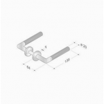 von Griffe Paar PBA 2003.YOD Holz und Edelstahl AISI 316L