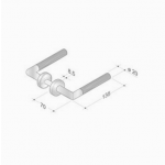 von Griffe Paar PBA 2003.YOD Holz und Edelstahl AISI 316L