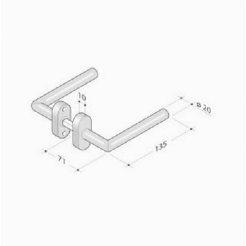 von Griffe Paar PBA 2030T Edelstahl AISI 316L