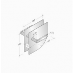 der Griffe von Plattenpaar PBA 2020/2001 Edelstahl AISI 316L