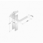 der Griffe von Plattenpaar PBA 2027/2001 Edelstahl AISI 316L