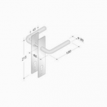 der Griffe von Plattenpaar PBA 2027/2001 Edelstahl AISI 316L