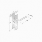 der Griffe von Plattenpaar PBA 2027/2001 Edelstahl AISI 316L