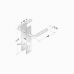 der Griffe von Plattenpaar PBA 2027/2001 Edelstahl AISI 316L