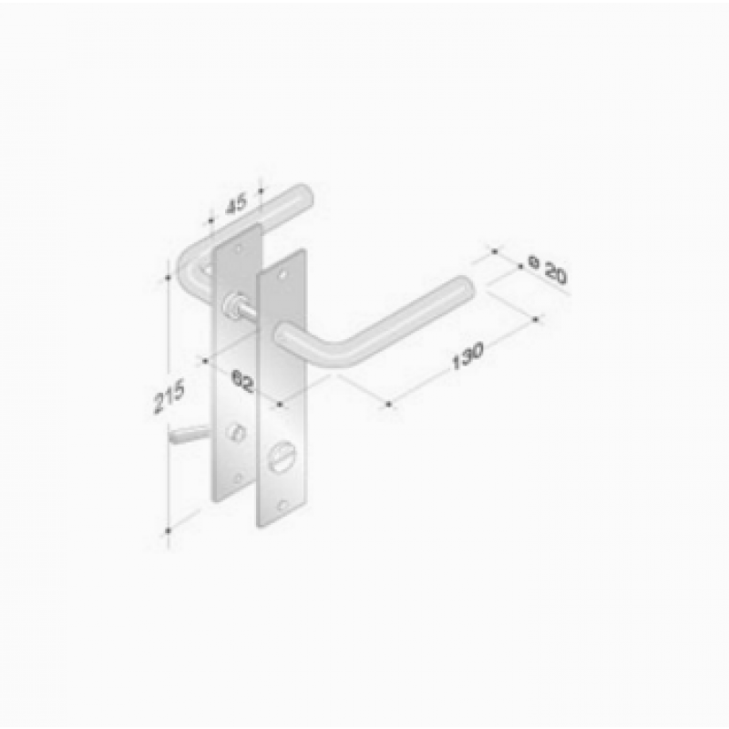 der Griffe von Plattenpaar PBA 2027/2001 Edelstahl AISI 316L