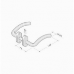 Paar Griffe PBA 2026T Edelstahl AISI 316L