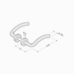 Paar Griffe PBA 2026T Edelstahl AISI 316L