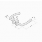 Paar Griffe PBA 2027T Edelstahl AISI 316L