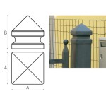 Geformte Säulenabdeckung für Tor mit Quadratischer Basis