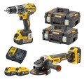 DeWalt DCK2153P2T Kit Bohrmaschine DCD796 Schleifmaschine DCG405