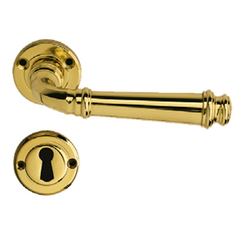 Air Chrom poliert Türgriff auf Rosette Romantik und Klassik Dynamics Linea Cali