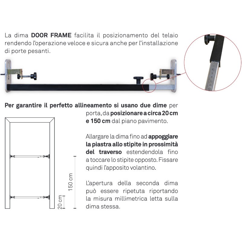 Door Frame PosaClima InDoor Innentürrahmen-Schablone für Türrahmenmontage