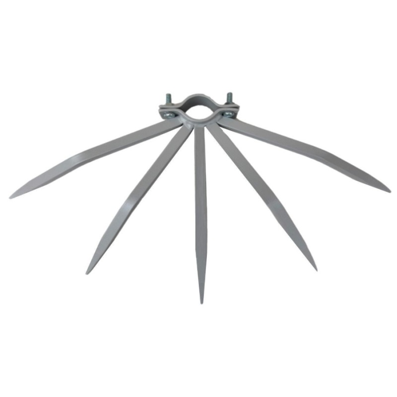 Poller mit Spikes für kleine Rohre Durchmesser 33 mm Diebstahlschutz Grimpo