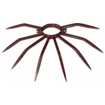 Anti-Diebstahl-Poller Durchmesser 120 mm Grimpo für externe Rohre Typ Niederschlag in braun lackiertem Stahl