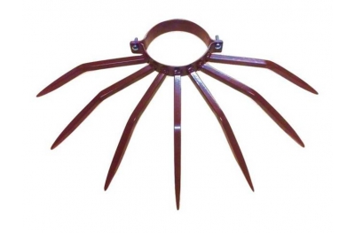 Anti-Diebstahl-Poller Durchmesser 120 mm Grimpo für externe Rohre Typ Niederschlag in braun lackiertem Stahl