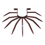 Anti-Diebstahl-Poller Durchmesser 120 mm Grimpo für externe Rohre Typ Niederschlag in braun lackiertem Stahl