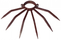 Anti-Diebstahl-Poller Durchmesser 80 mm Grimpo mit Tipps für Outside Pipes Typ Niederschlag in Brown Painted Steel