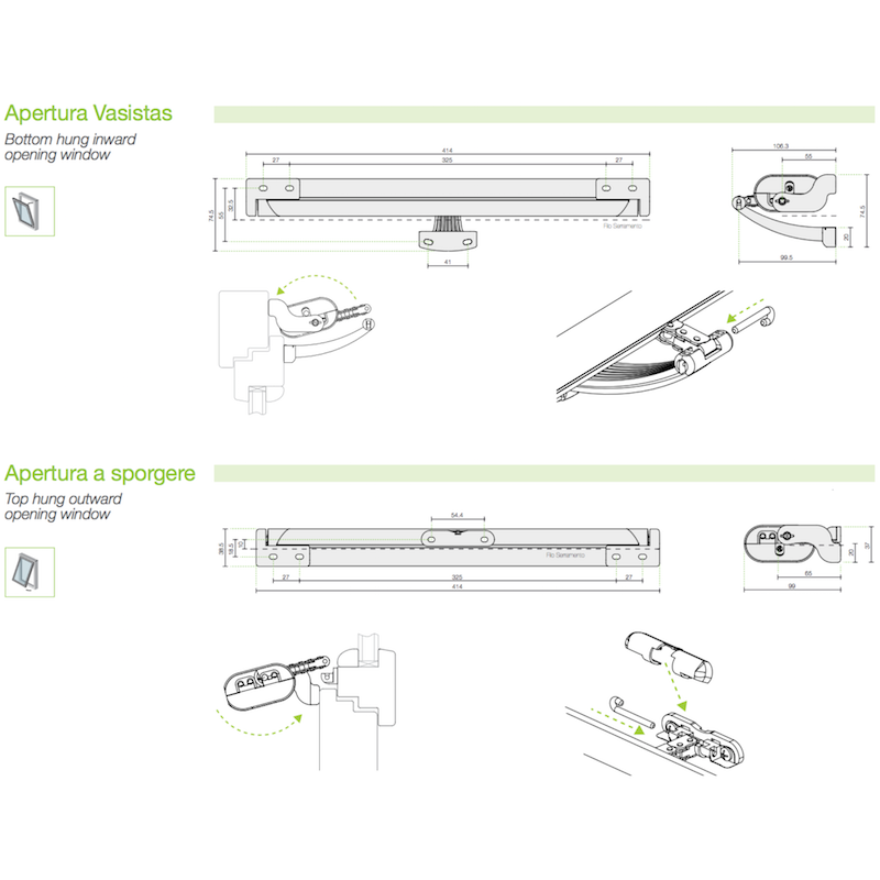 Dual-Aktuator Liwin Kette L35 2W-Net 230V 50Hz Comunello Mowin