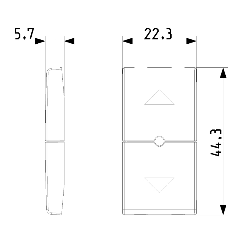 2-Halb-Tasten 1 Modul-Halbtasten Symbol Pfeil 14755 Plana Vimar