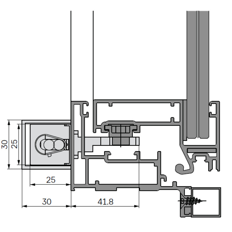 E-LOCK ULTRAFLEX UCS Linearantrieb für Perimeter-Hardware
